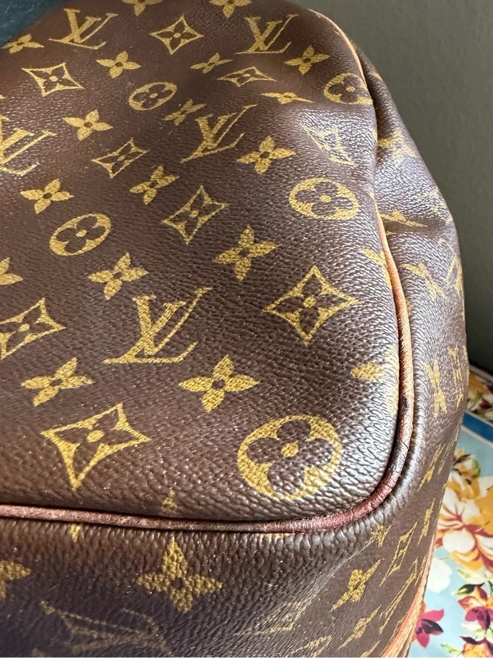 Louis Vuitton Monogram Canvas Keepall-Style 45 Travel Bag in Brown